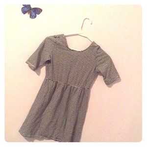 Black and white short dress